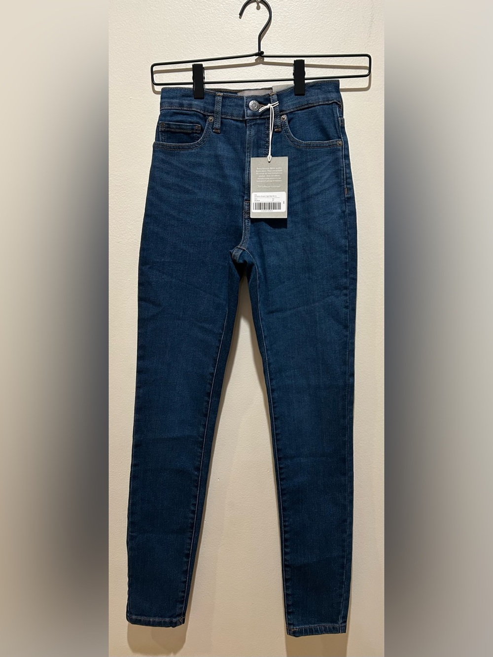 NWT Everlane High Rise Skinny Denim Blue Jeans - Women’s Size 23 Regular
